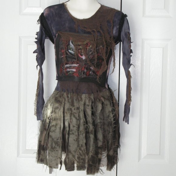 SPOOKY HALLOWEEN ZOMBIE COSTUME - Picture 1 of 16